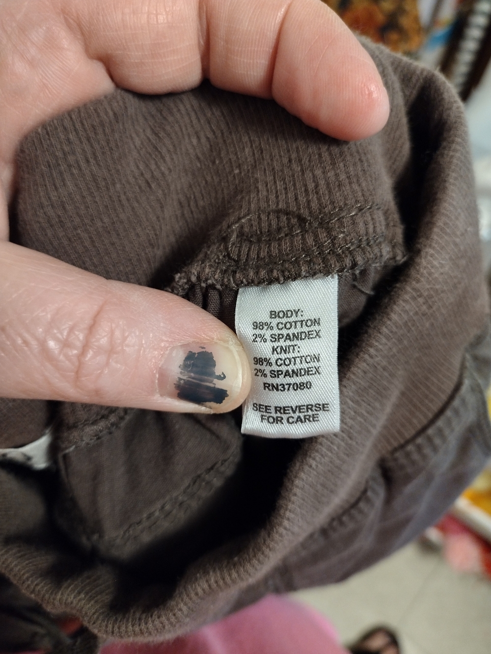 Brown Cargo Capri Pants with Drawstring Waist - Picture 6 of 6